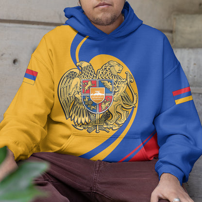 Hoodie Armenia Hoodie Flag And Symbol Center Style