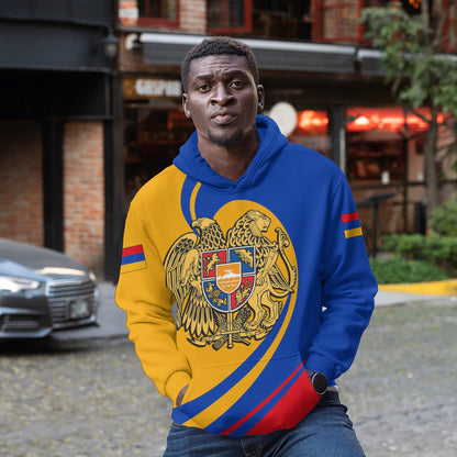 Hoodie Armenia Hoodie Flag And Symbol Center Style