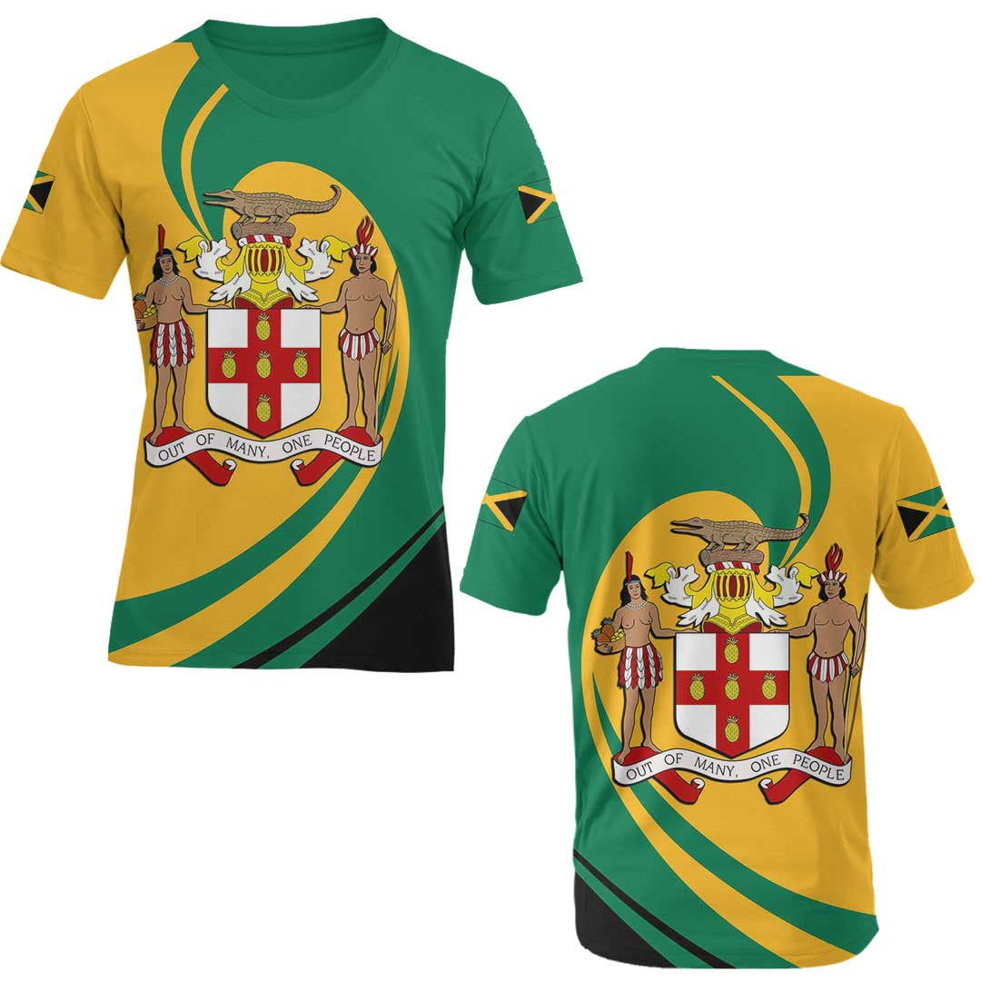 T Shirt Jamaica T Shirt Flag And Symbol Center Style