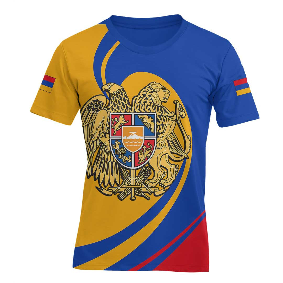 T Shirt Armenia T Shirt Flag And Symbol Center Style