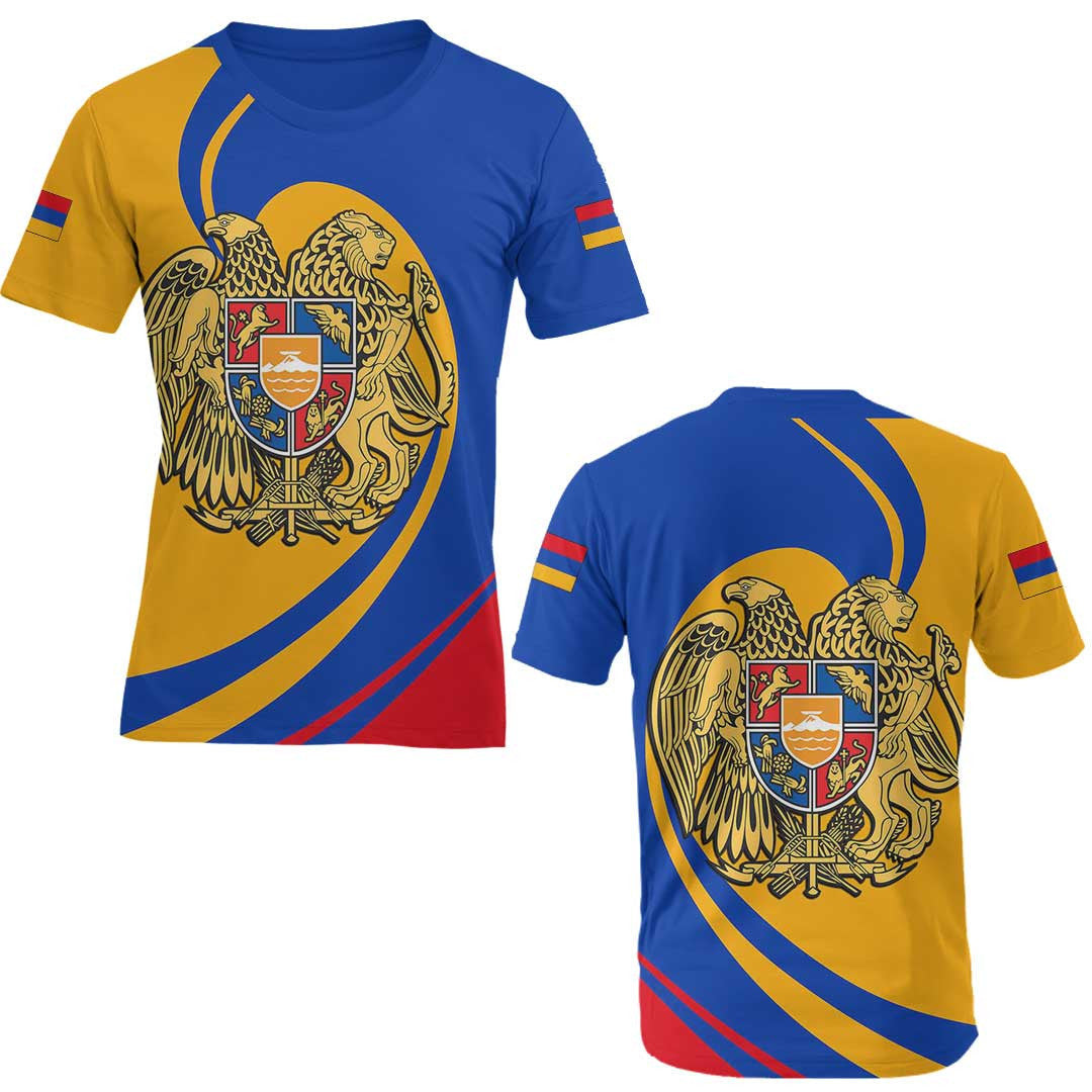 T Shirt Armenia T Shirt Flag And Symbol Center Style