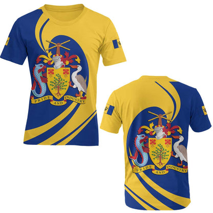 T Shirt Barbados T Shirt Flag And Symbol Center Style