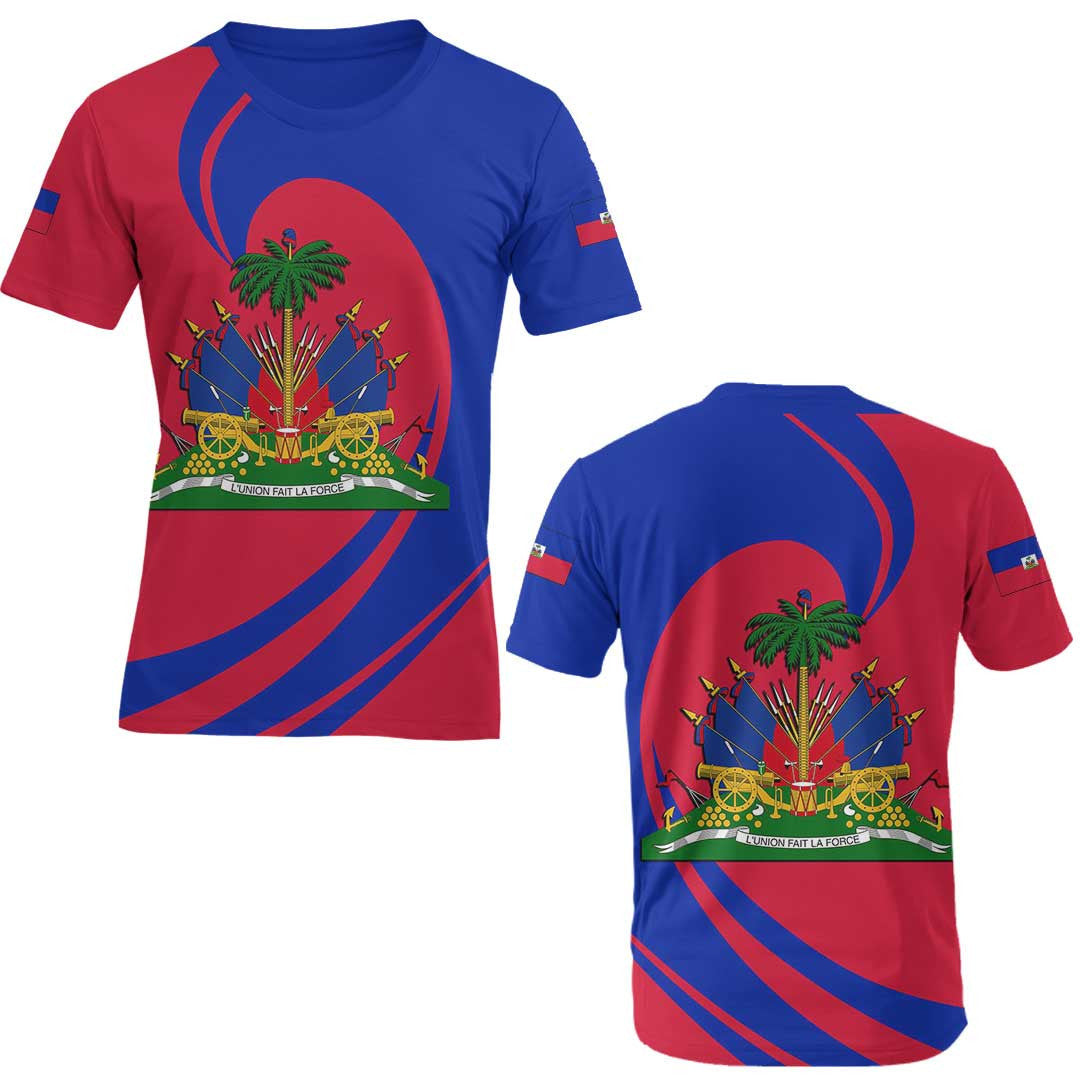 T Shirt Haiti T Shirt Flag And Symbol Center Style