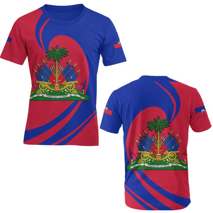 T Shirt Haiti T Shirt Flag And Symbol Center Style