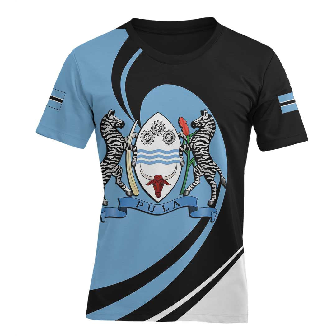 T Shirt Botswana T Shirt Flag And Symbol Center Style