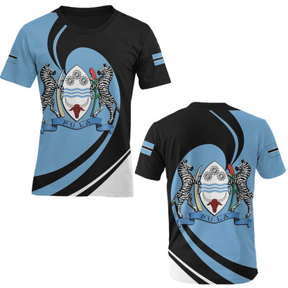 T Shirt Botswana T Shirt Flag And Symbol Center Style