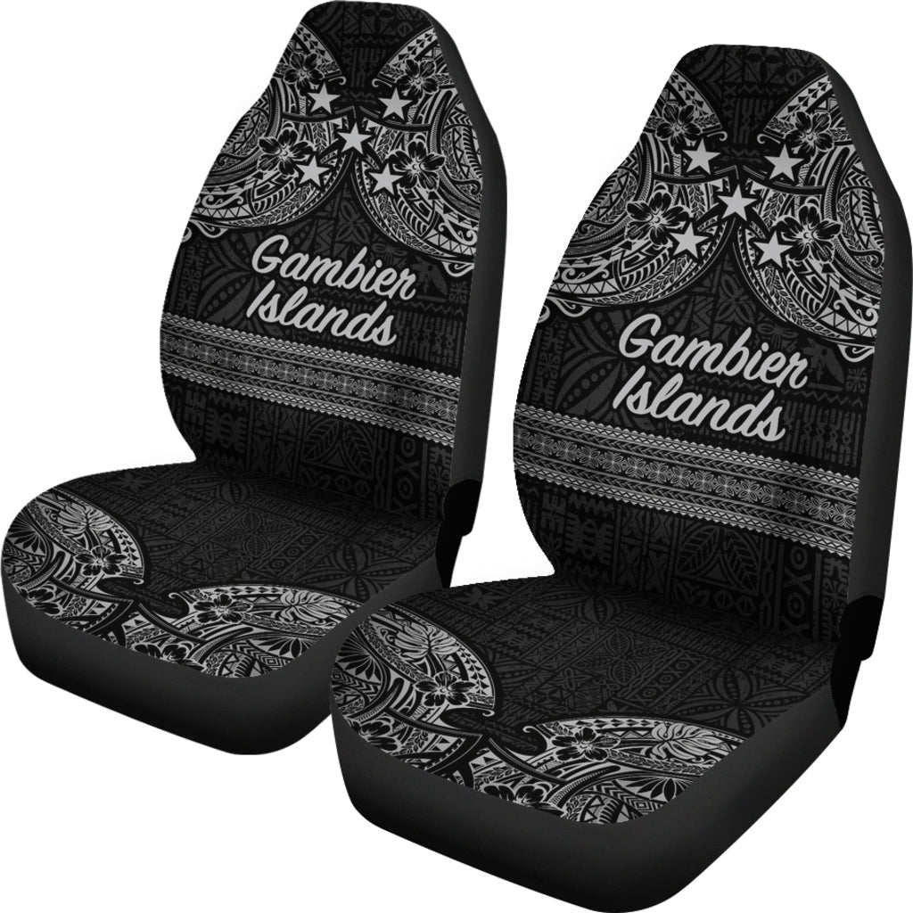 Gambier Islands Tribal Tattoo Car Seat Cover