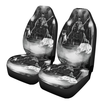 Car Seat Cover King Odin Viking Wolf Car Seat Cover