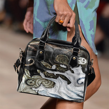 Shoulder Handbag Skoll And Hati Ying Yang Style Shoulder Handbag