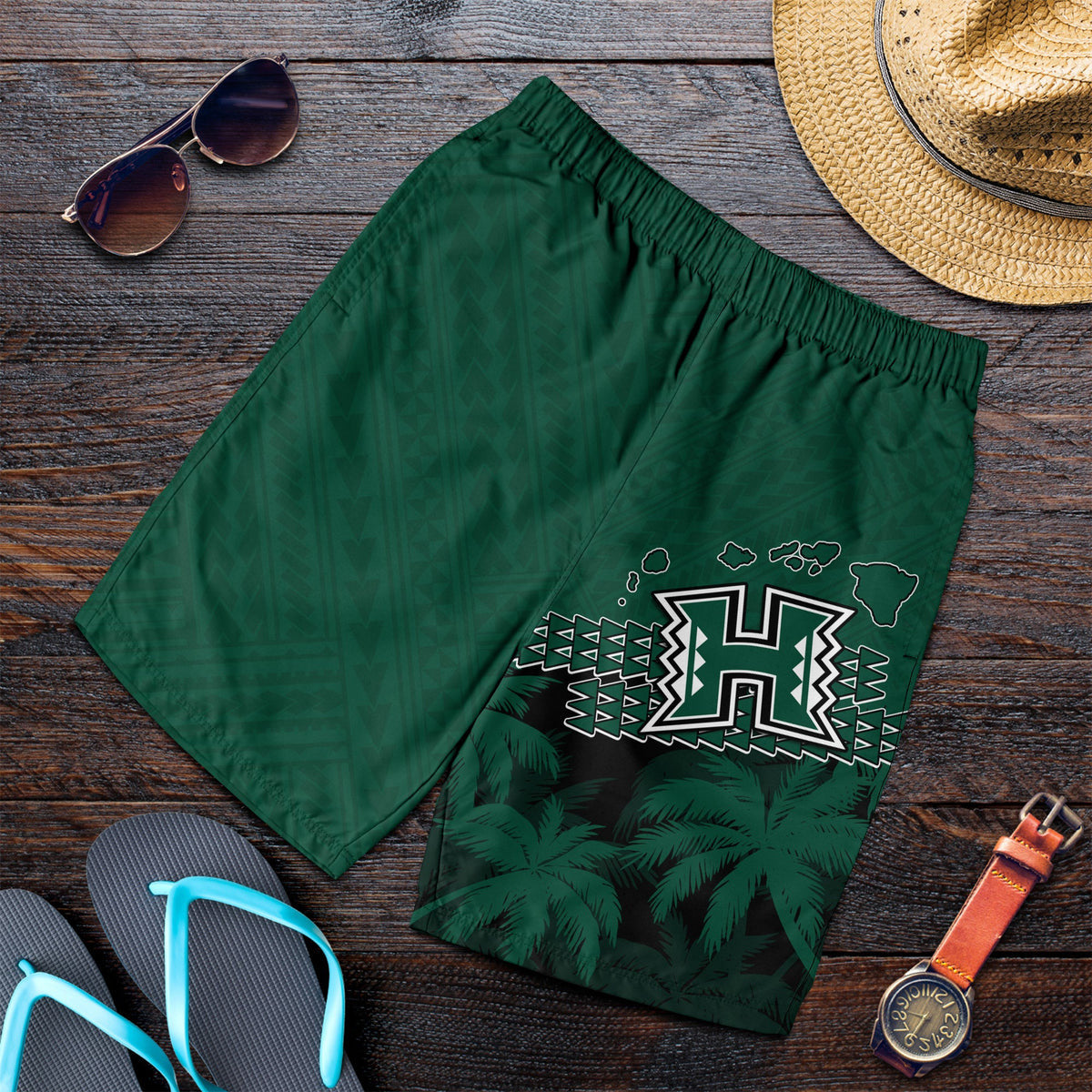 Hawaii Rainbow Warriors Men Shorts Laau Pama