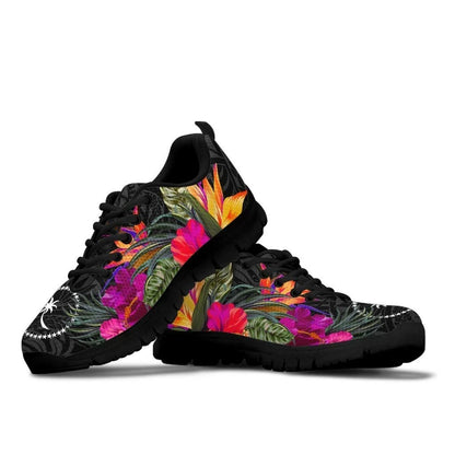 Chuuk Sneakers Polynesian Hibiscus Pattern