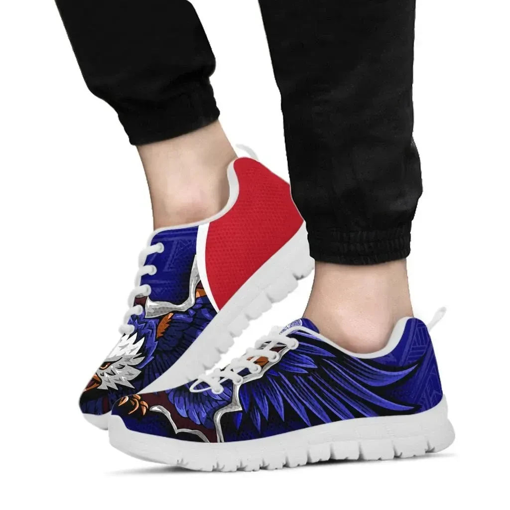 American Samoa Sneakers Eagle Style Polynesian Patterns