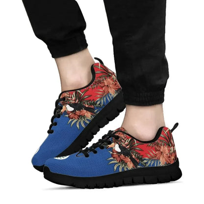 Belize Sneakers Belize National Flag with Toucan and Black Orchid