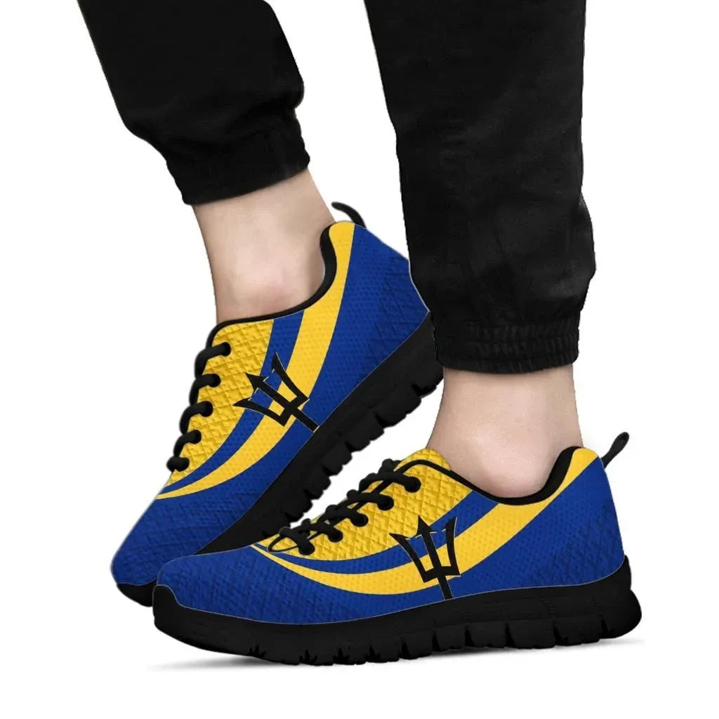 Barbados Sneakers Barbados Coat Of Arms and Flag Color