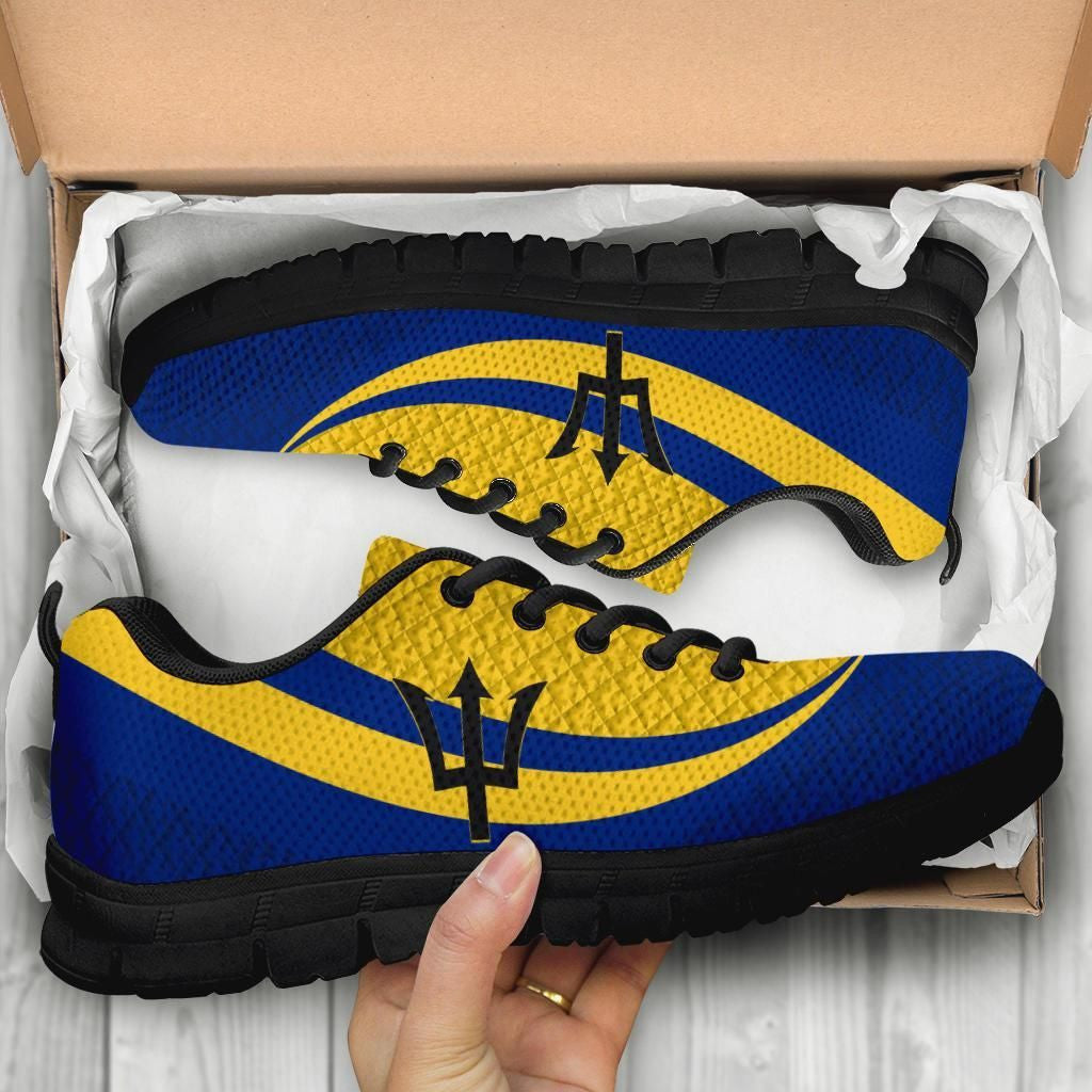 Barbados Sneakers Barbados Coat Of Arms and Flag Color