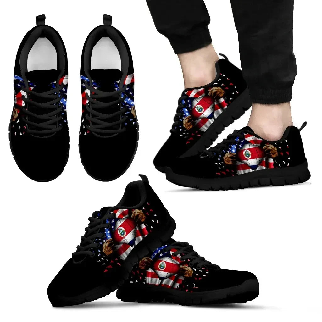 Costa Rica Sneakers Open Hand Flag