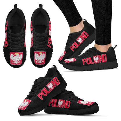 Custom Text Poland Sneakers Polska Proud to be Polish