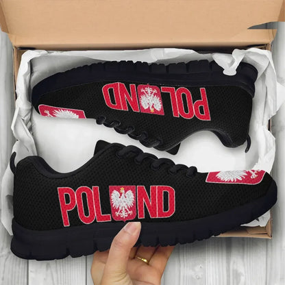 Custom Text Poland Sneakers Polska Proud to be Polish
