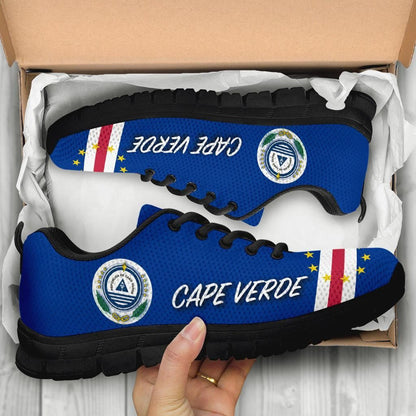 Cape Verde Sneakers Flag With Coat Of Arm
