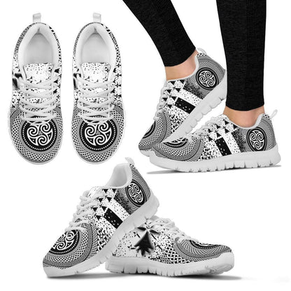 Celtic Brittany Sneaker Brittany Flag With Stoat Ermine and Triskelion Symbols