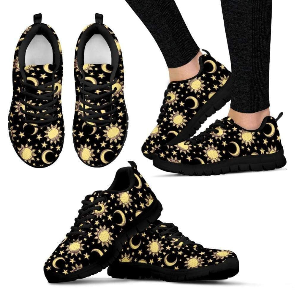 Celticone Women's Sneakers Wicca Sun, Moon and Stars