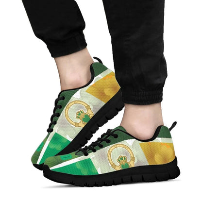 Celtic Ireland Sneakers Ireland Flag With Claddagh Ring and Shamrock