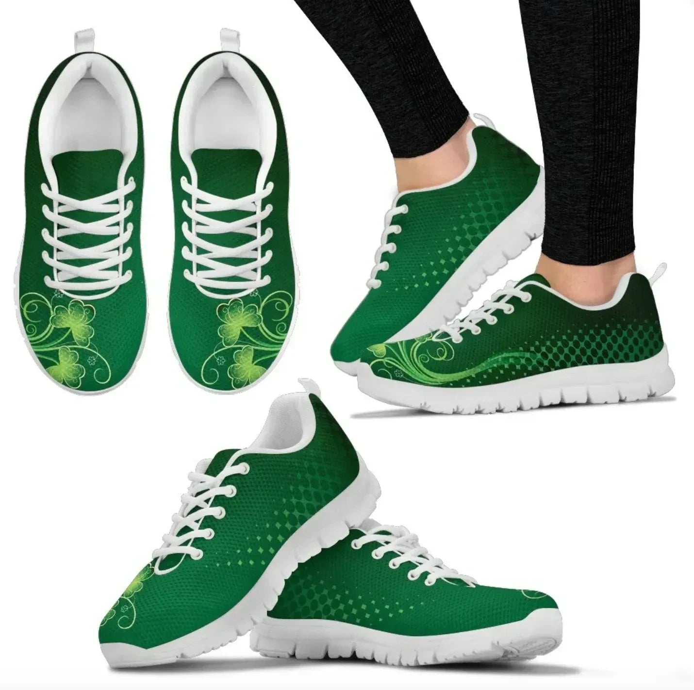 Celtic Sneakers Shamrock and St. Patrick's Day White
