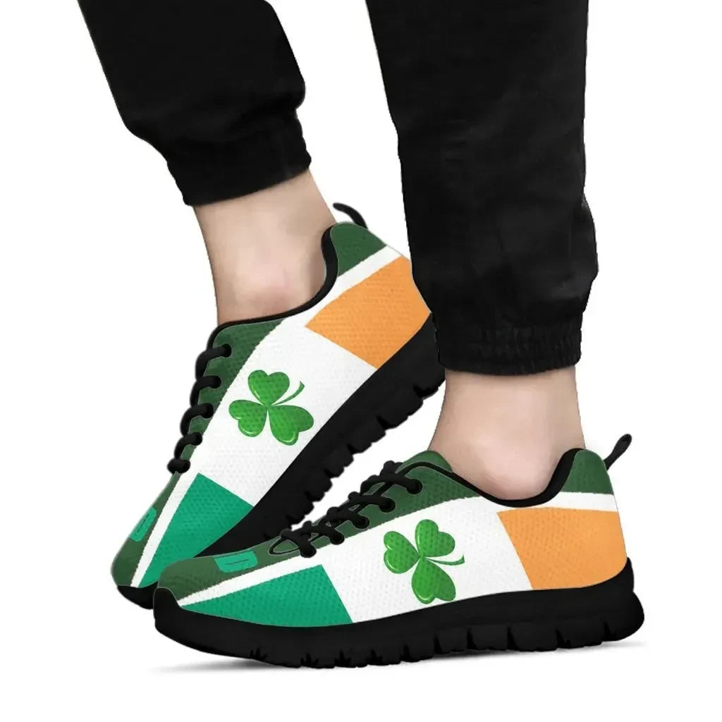 Celtic Sneakers Ireland Flag With Shamrock