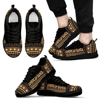 American Samoa Sneakers Polynesian Chief Gold Version