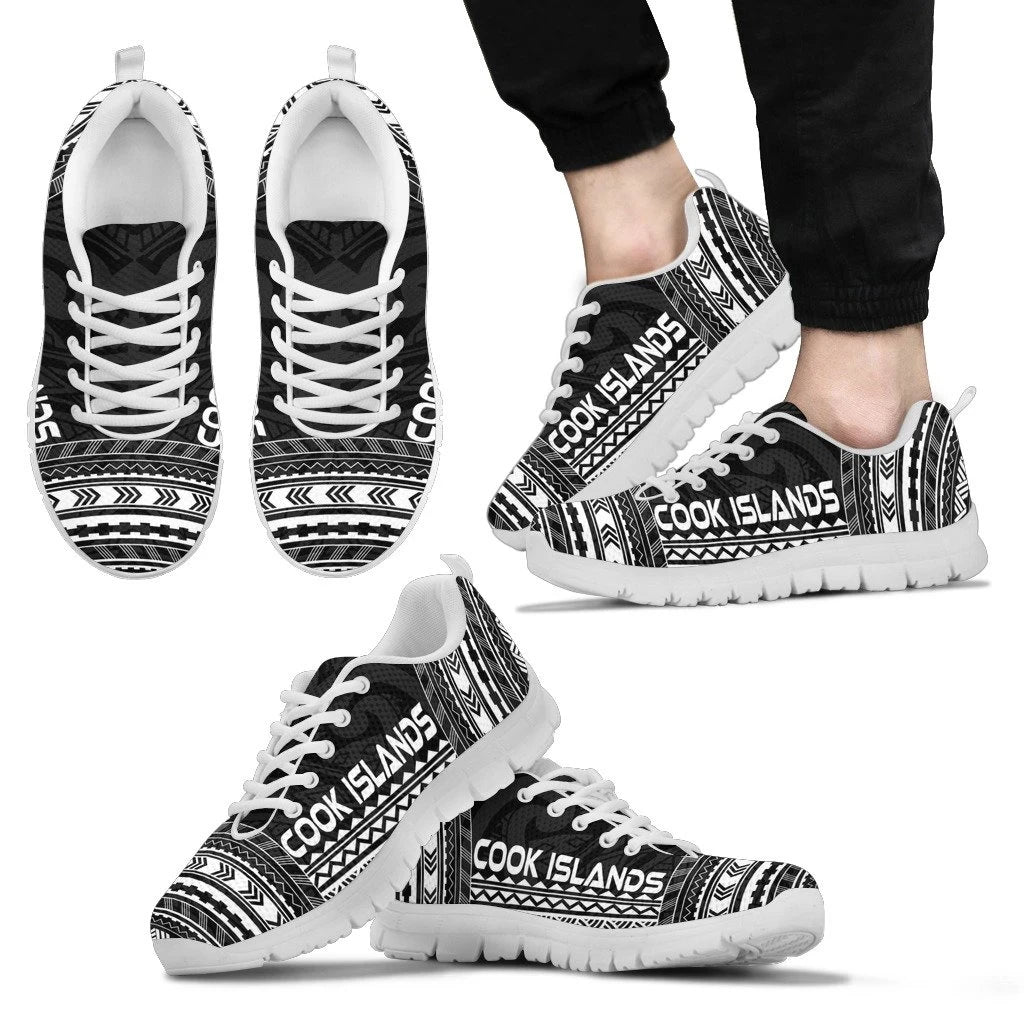 Cook Islands Sneakers Polynesian Chief Black Version