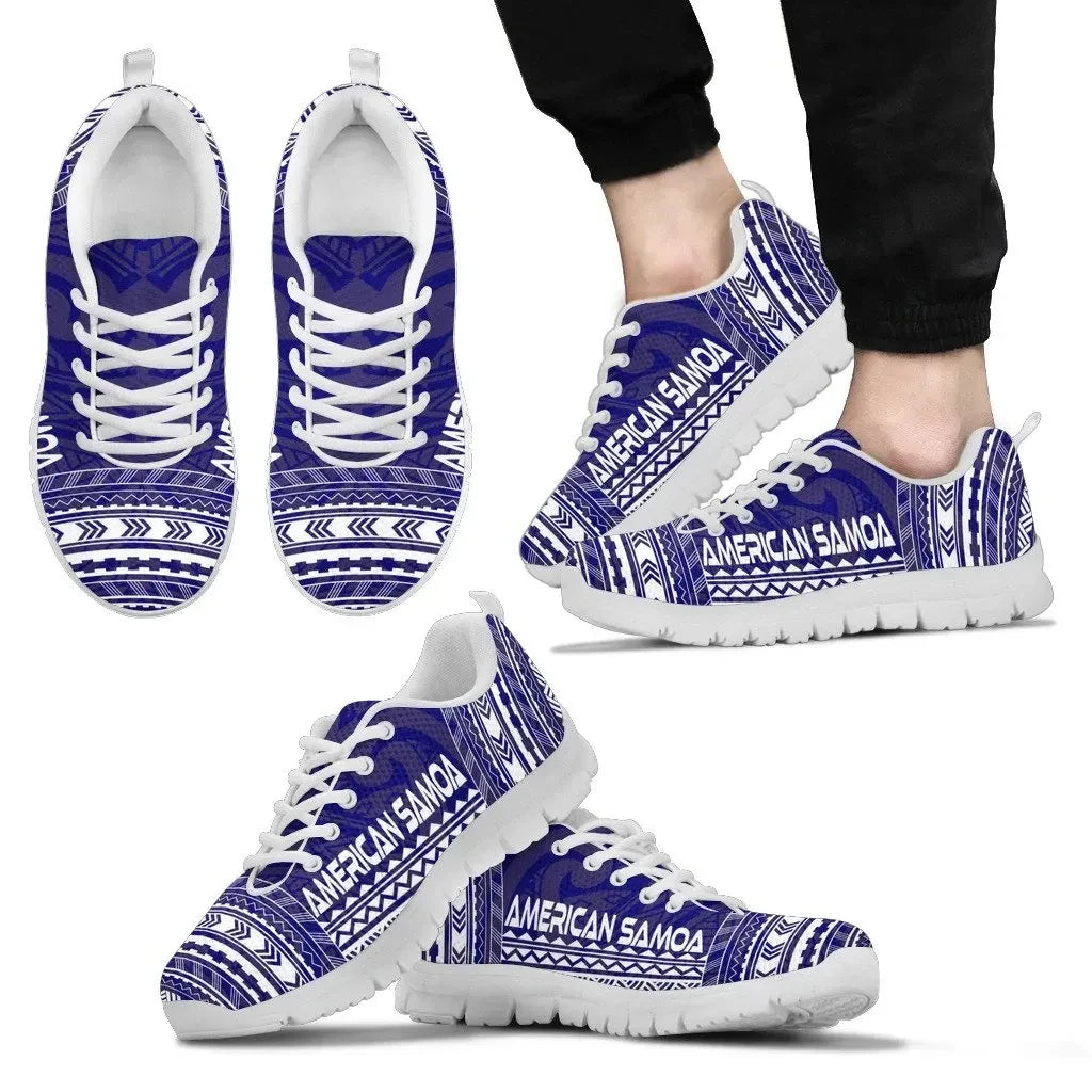 American Samoa Sneakers Polynesian Chief Flag Version