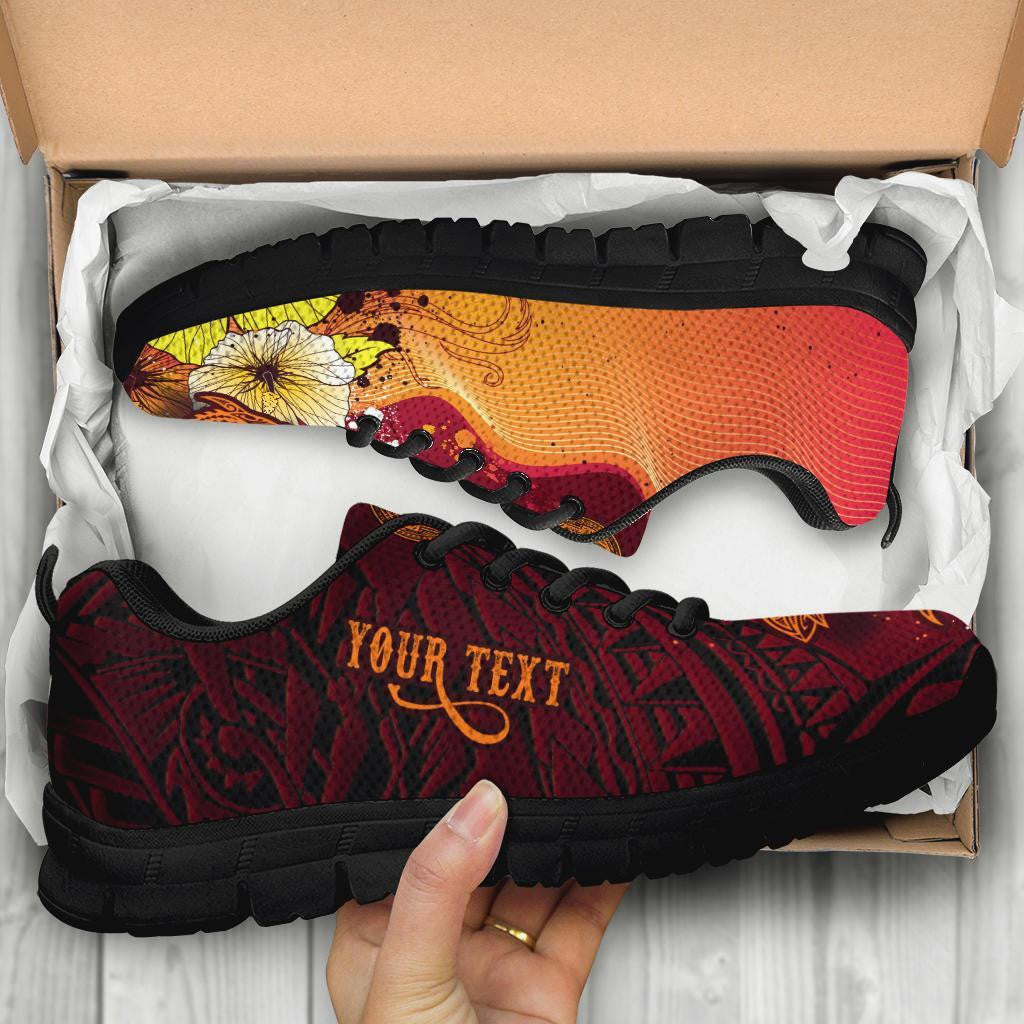 American Samoa Custom Personalised Sneakers Tribal Tuna Fish