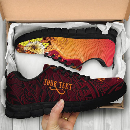 American Samoa Custom Personalised Sneakers Tribal Tuna Fish