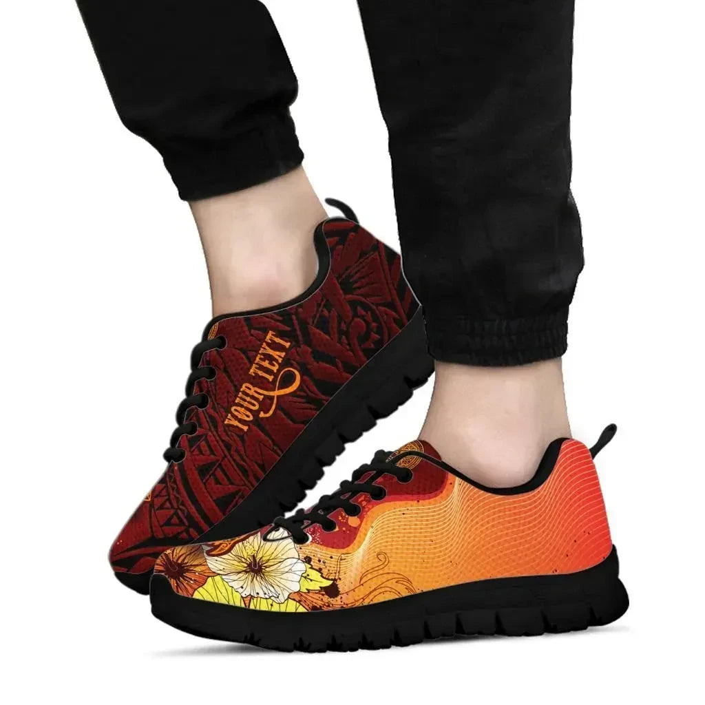 American Samoa Custom Personalised Sneakers Tribal Tuna Fish