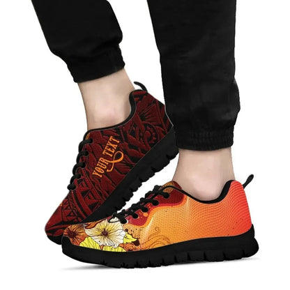 American Samoa Custom Personalised Sneakers Tribal Tuna Fish