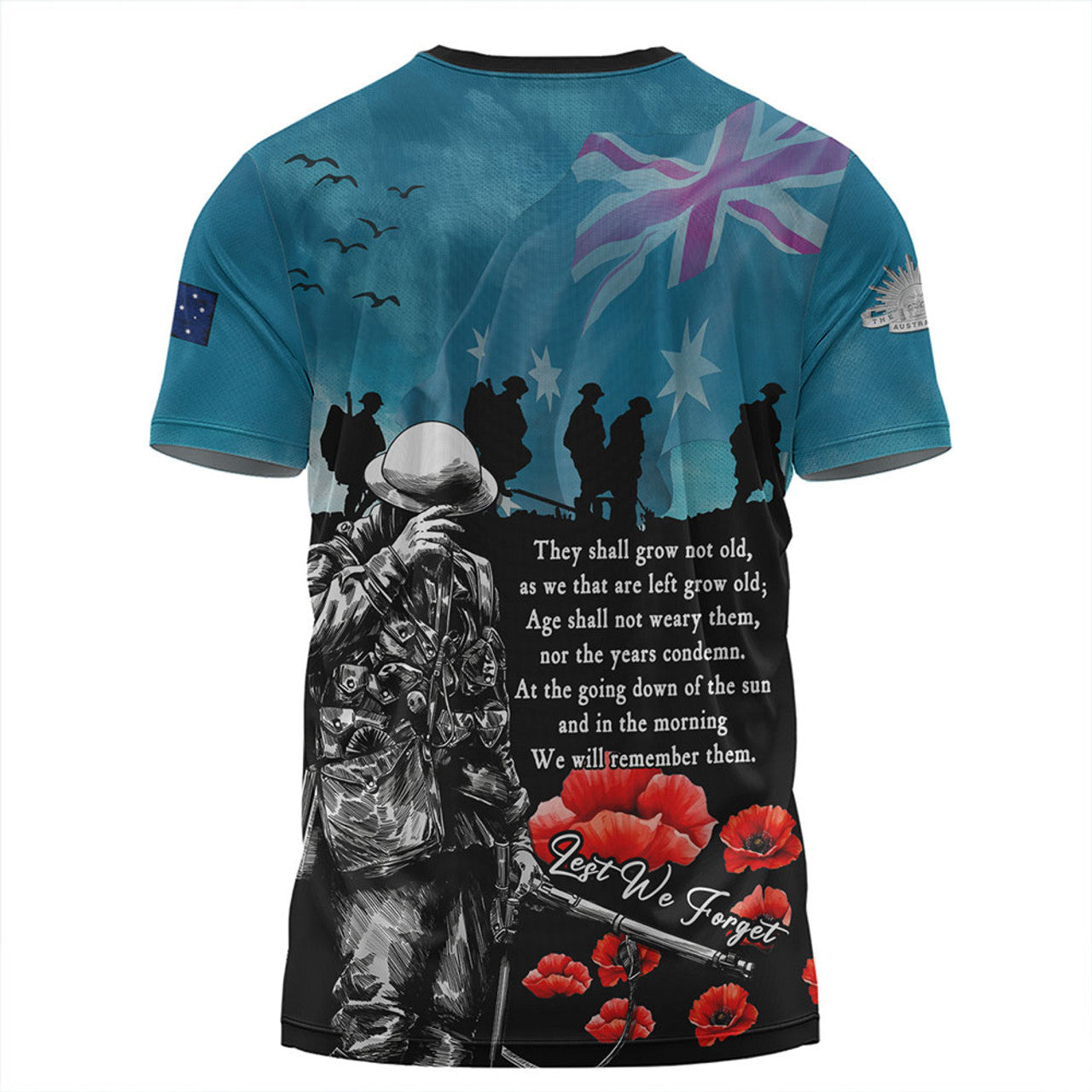 Australia T Shirt Anzac Day Blue Horizon Of Sacrifice