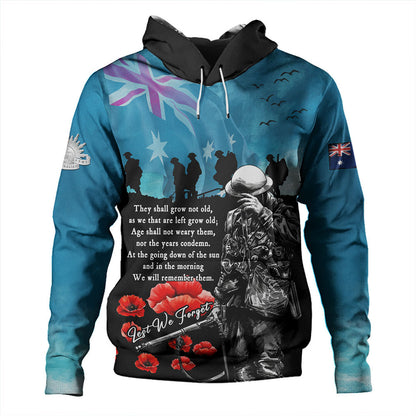 Australia Hoodie Anzac Day Blue Horizon Of Sacrifice