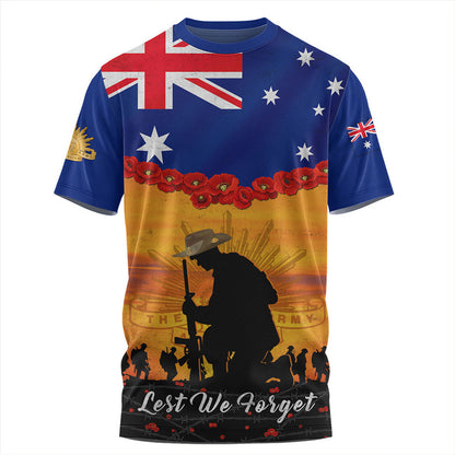 Australia T Shirt Anzac Day Lest We Forget Honoring The Anzac Spirit