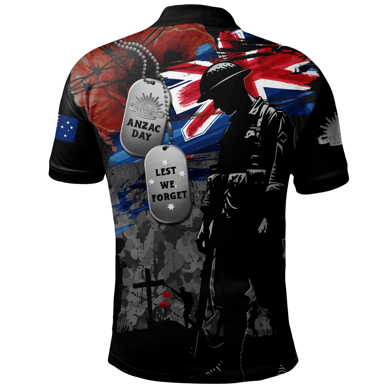 Australia Polo Shirt Tribute To The Brave Anzac Day