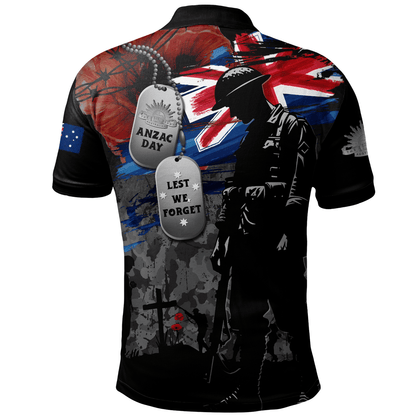 Australia Polo Shirt Tribute To The Brave Anzac Day
