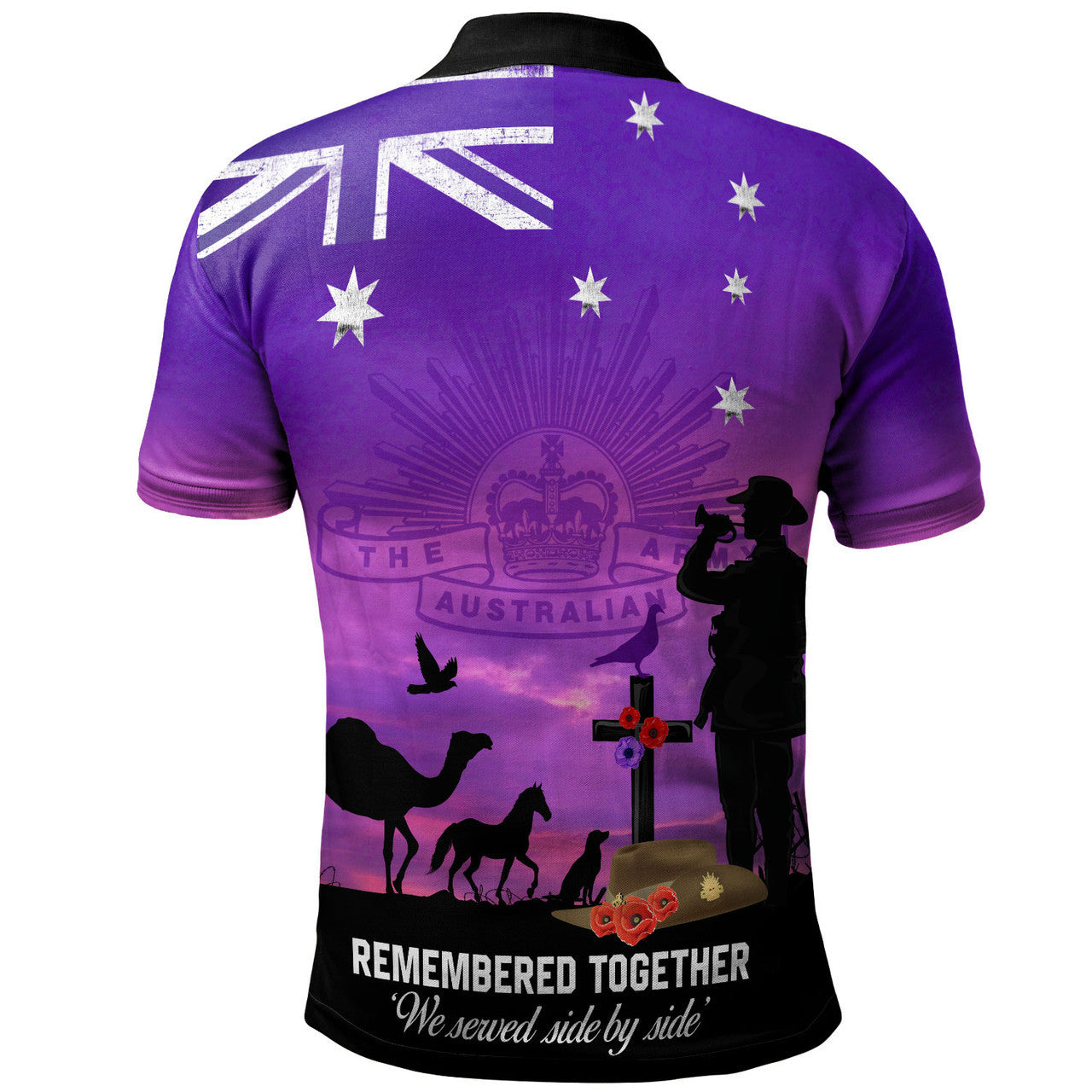 Australia Polo Shirt Anzac Day We Served Side By Side