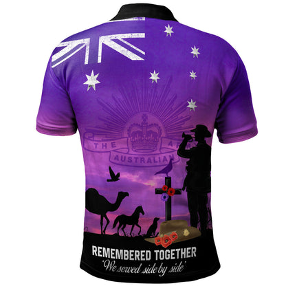 Australia Polo Shirt Anzac Day We Served Side By Side