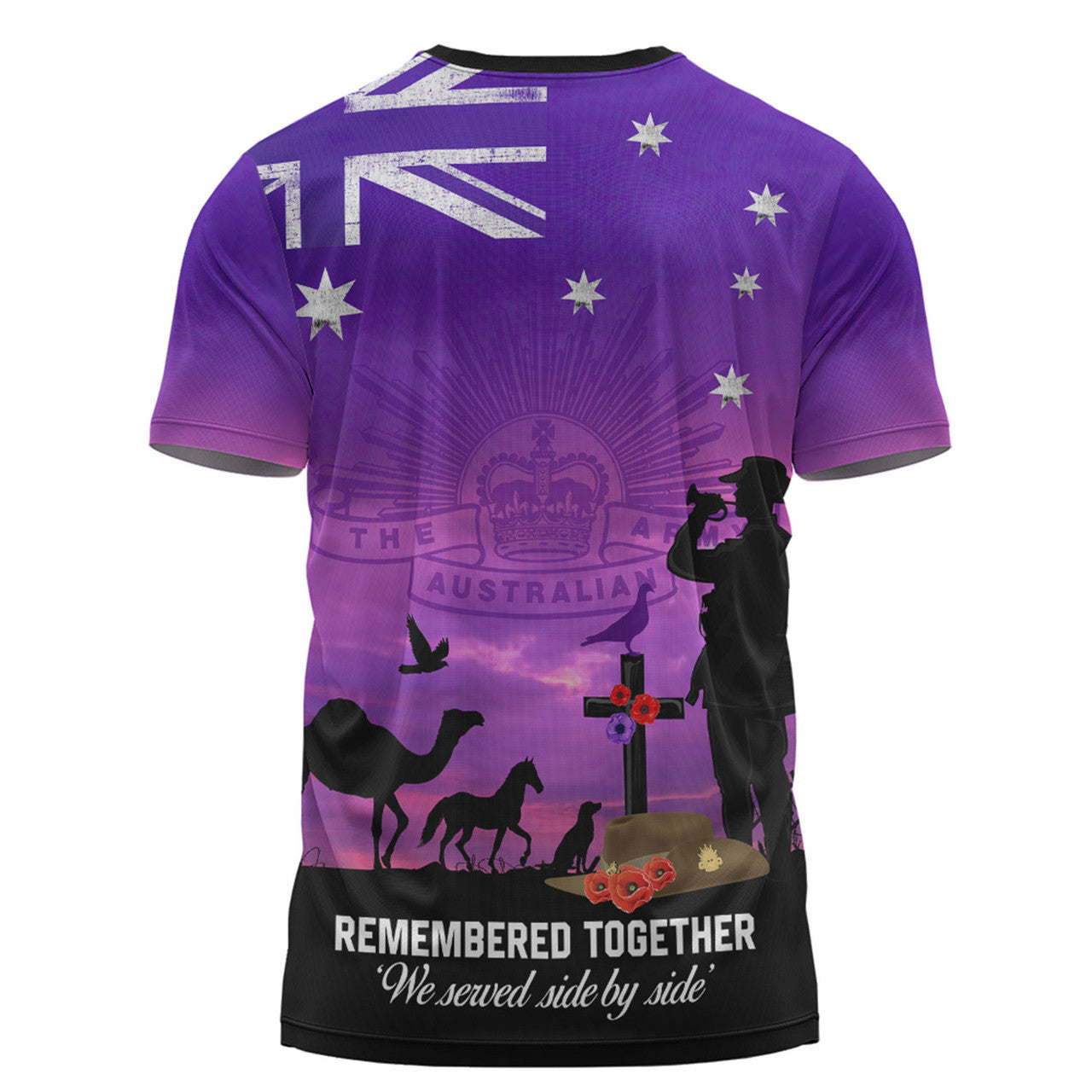 Australia T Shirt Anzac Day We Served Side By Side