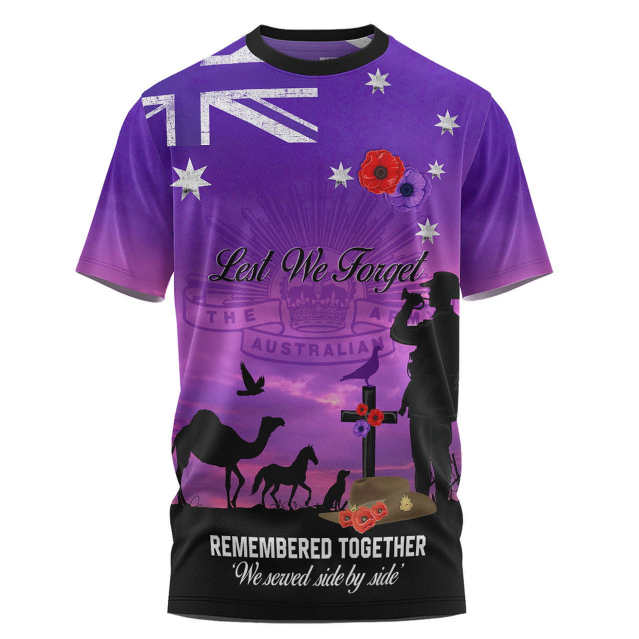 Australia T Shirt Anzac Day We Served Side By Side
