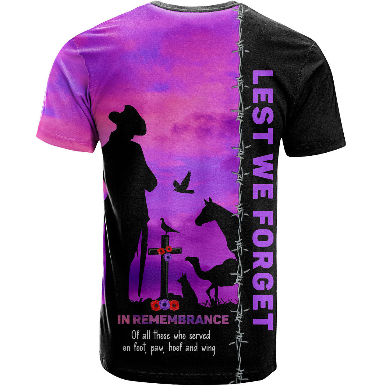 Australia T Shirt Anzac Day Lest We Forget The Animals Of War