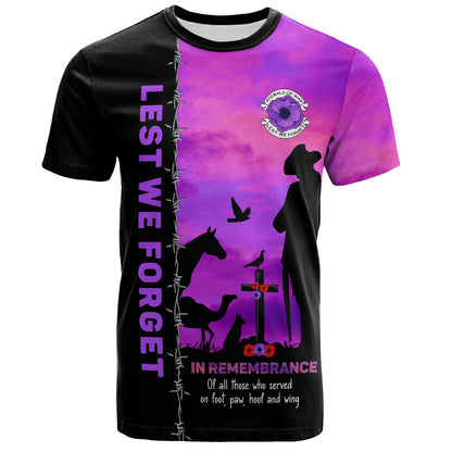 Australia T Shirt Anzac Day Lest We Forget The Animals Of War