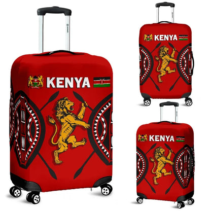 Kenya Lion Luggage Covers Maasai Shield