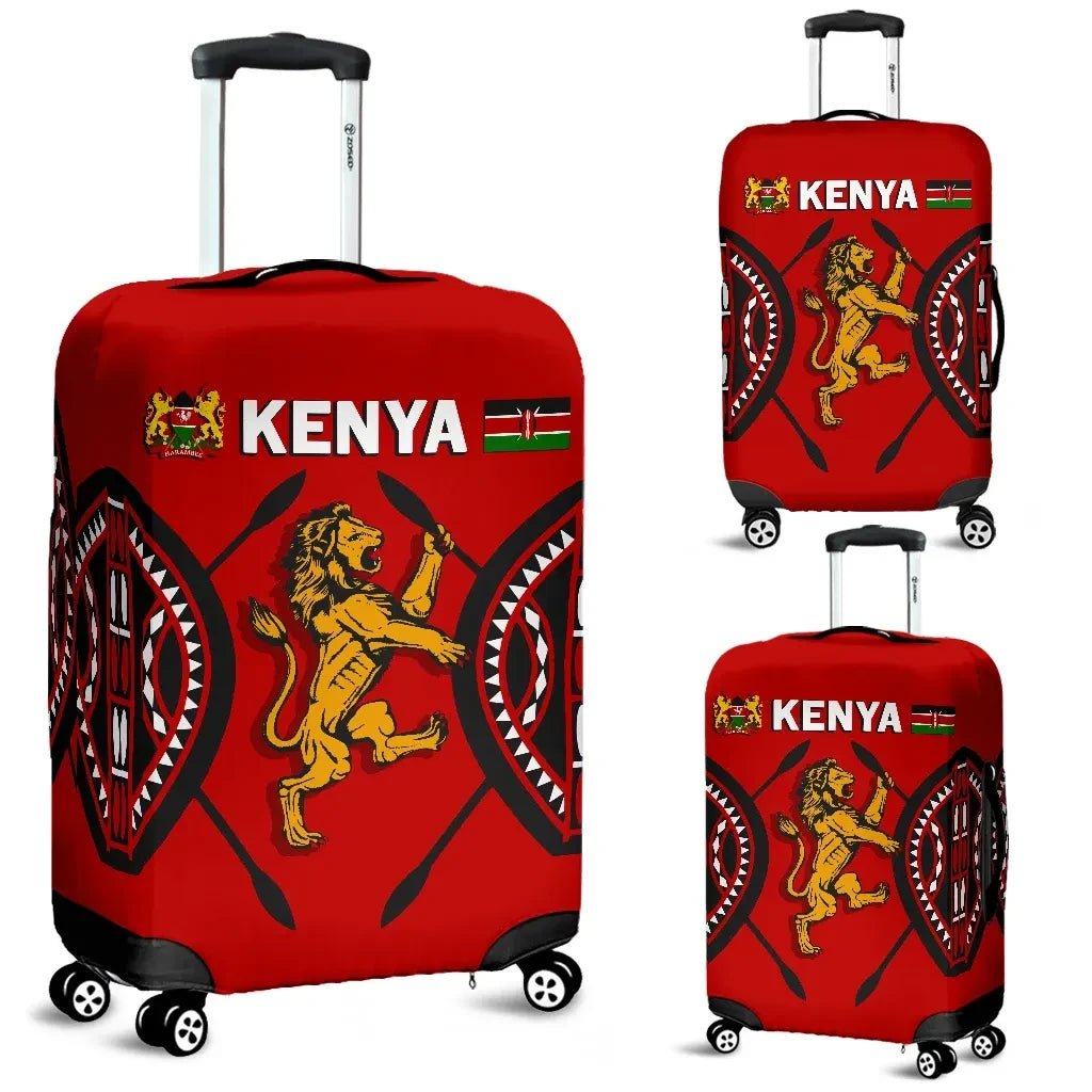 Kenya Lion Luggage Covers Maasai Shield