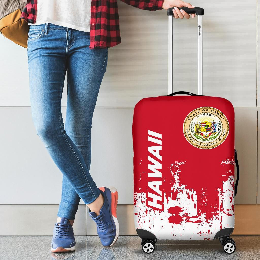 Hawaii Luggage Cover, Coat Of Arms Suitcase Covers 0