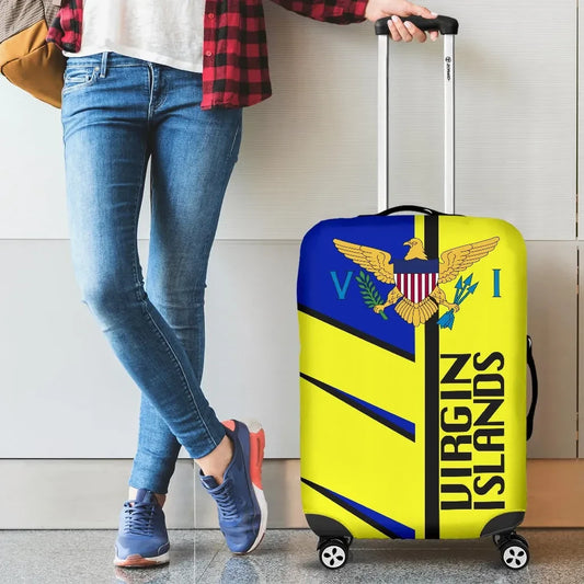 US Virgin Islands Luggage Covers Half Concept